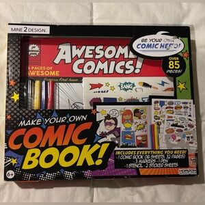 Make Your Own Comic Book Kit New Never Opened Awesome Art Set for Kids Adults